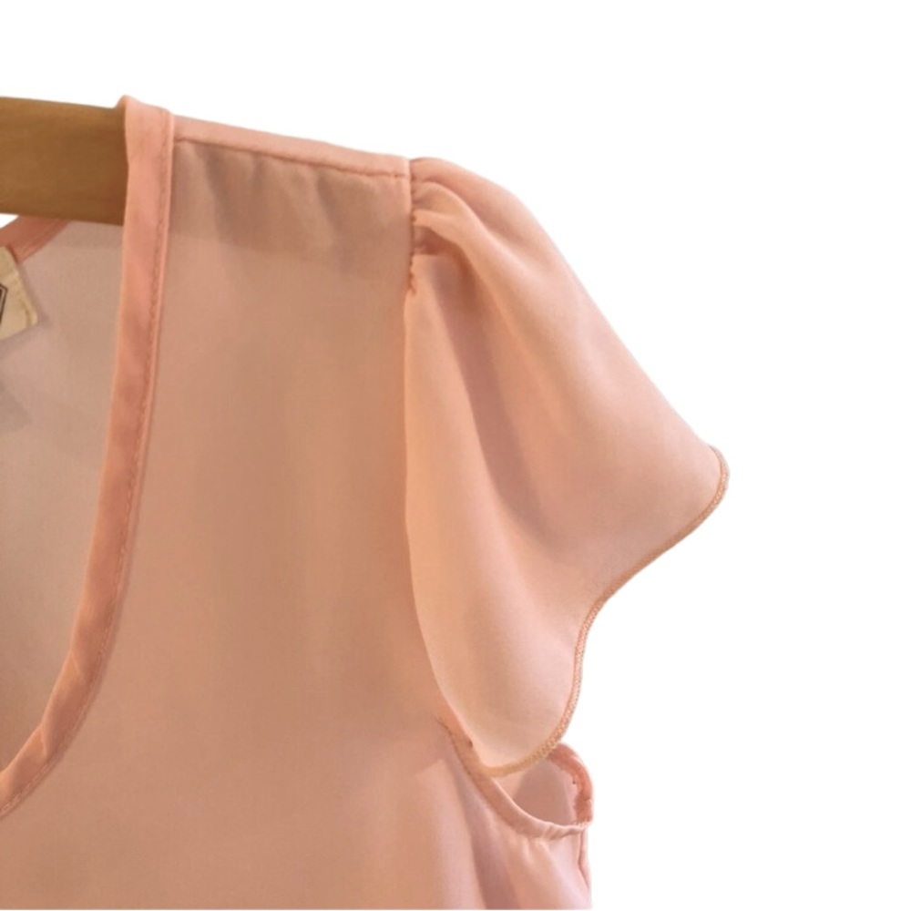 Pink Rose Women's Blouse, Size Medium, Pastel Pink - Picture 2 of 6